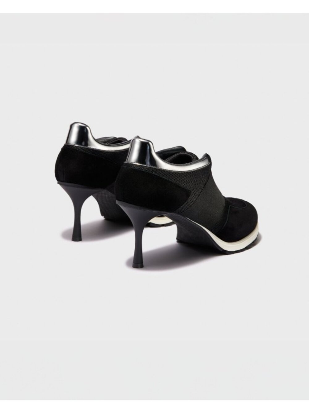 Sneex The Icon Black Hybrid Sneaker Stiletto Heels Womens 8 - Picture 3 of 8